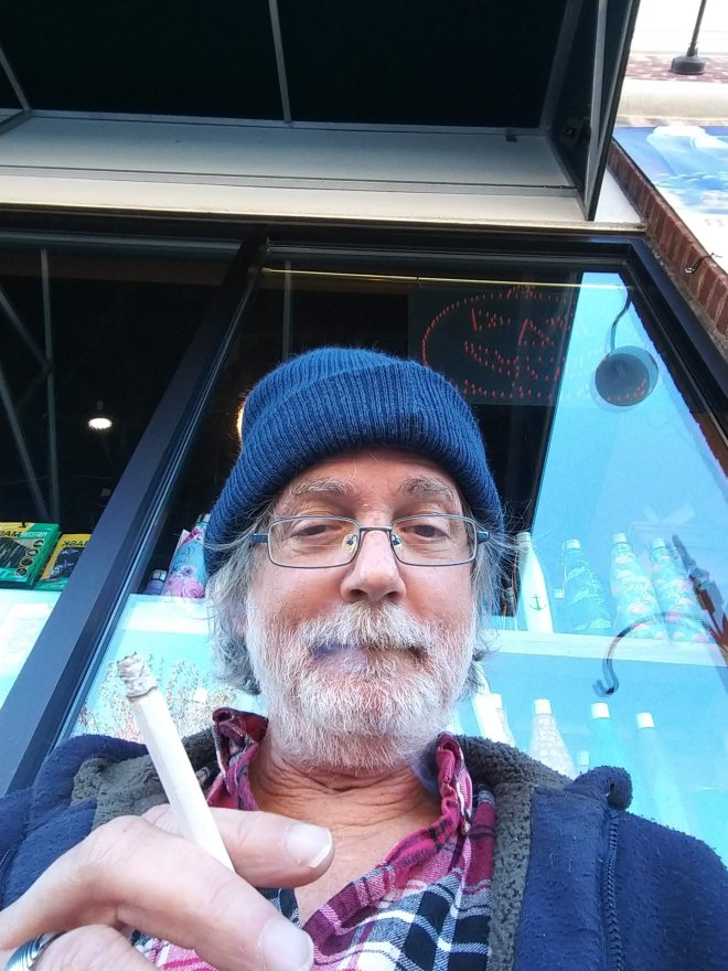 Vinny Sitting Outside